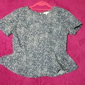 Gap short sleeve peplum blouse